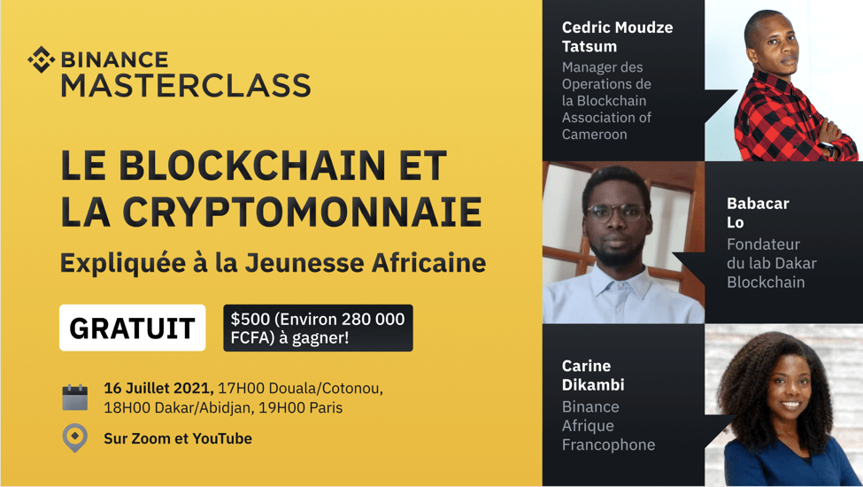 Binance va organiser son premier cours de formation sur les crypto-monnaies pour les Africains francophones